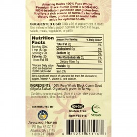 Amazing Herbs Black Seed Whole Seed (1 Pack)