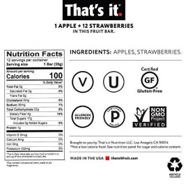 Thats It Apple StrawberryBar (12 Pack)