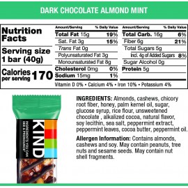 Kind Dark Chocolate Almond Mint Bars (12 Pack)