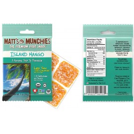 Matt's Munchies Organic Island Mango Fruit Snack (12 Pack)