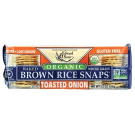 Edward & Sons Onion Brown Rice Snaps (12 Pack)