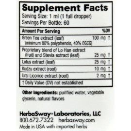 Herbasway Laboratories HerbaGreen Tea Mandarin Mango 2 fl Oz