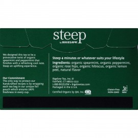 Bigelow Steep Organic Mint Herbal Tea Caffeine Free (6 Pack)