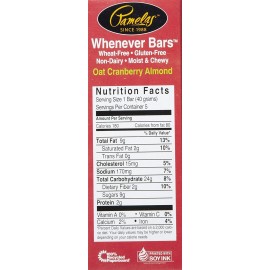 Pamela's Oat Cranberry Almond Bars (6 Pack)